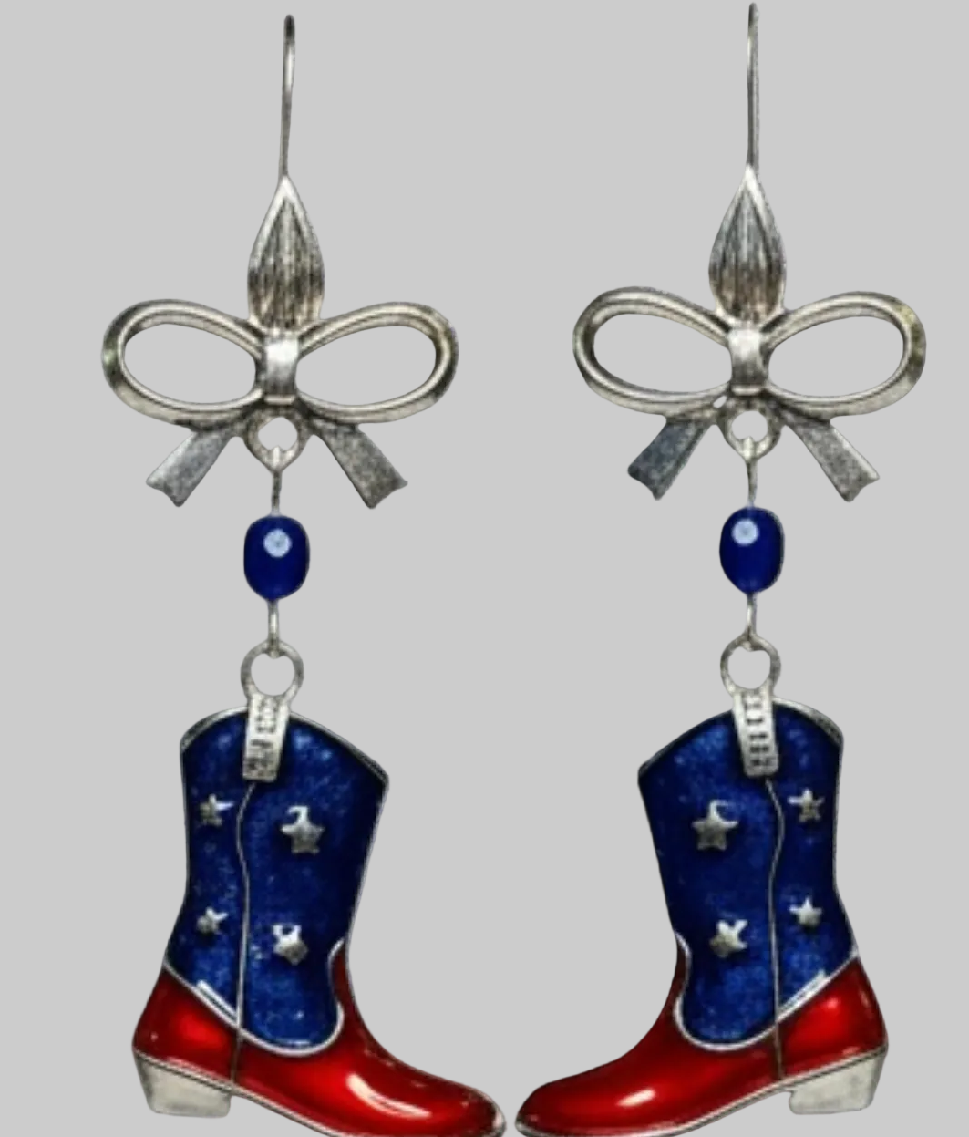 Patriotic Cowboy Boot Earrings
