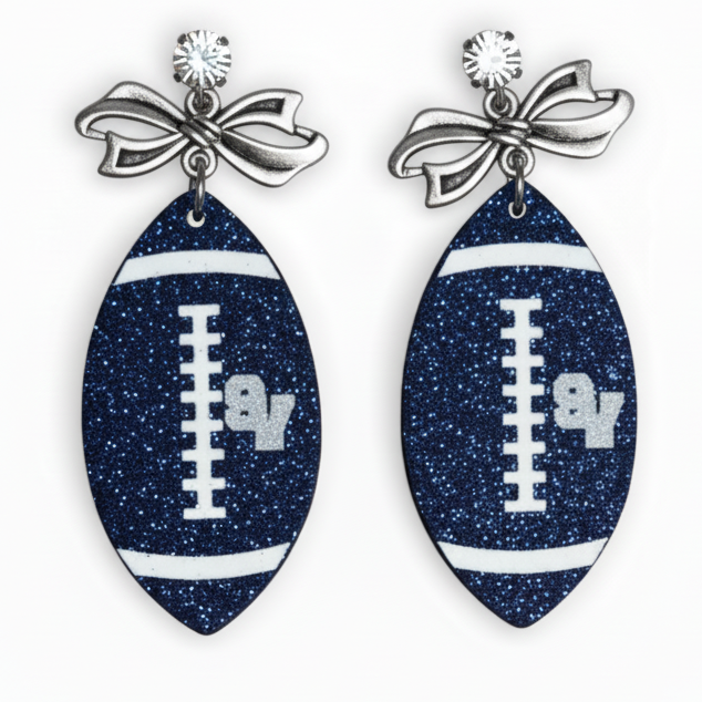 SV Cat Eye Football Earrings