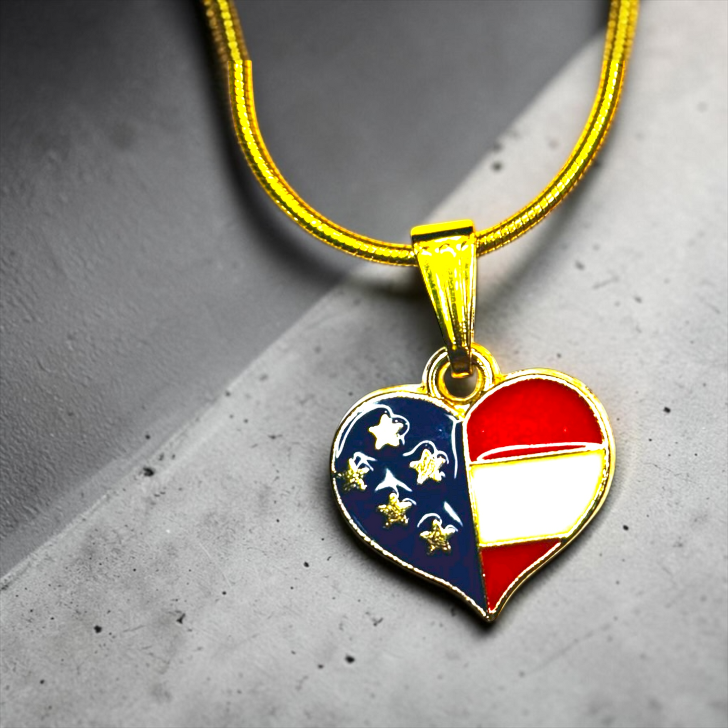 Patriotic Heart Necklace