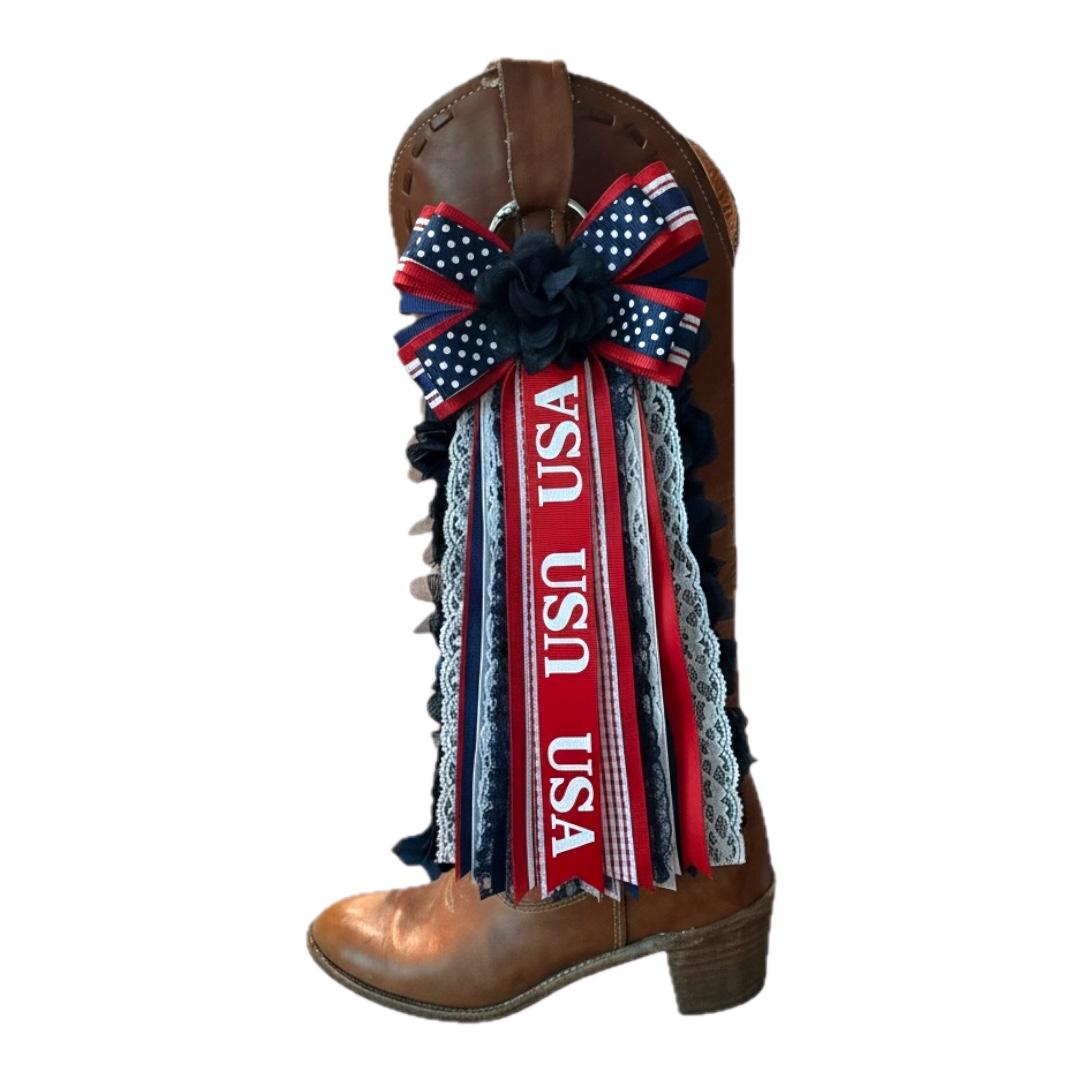 Patriotic Boot Bows