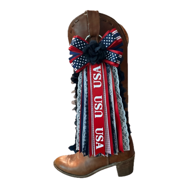 Patriotic Boot Bows