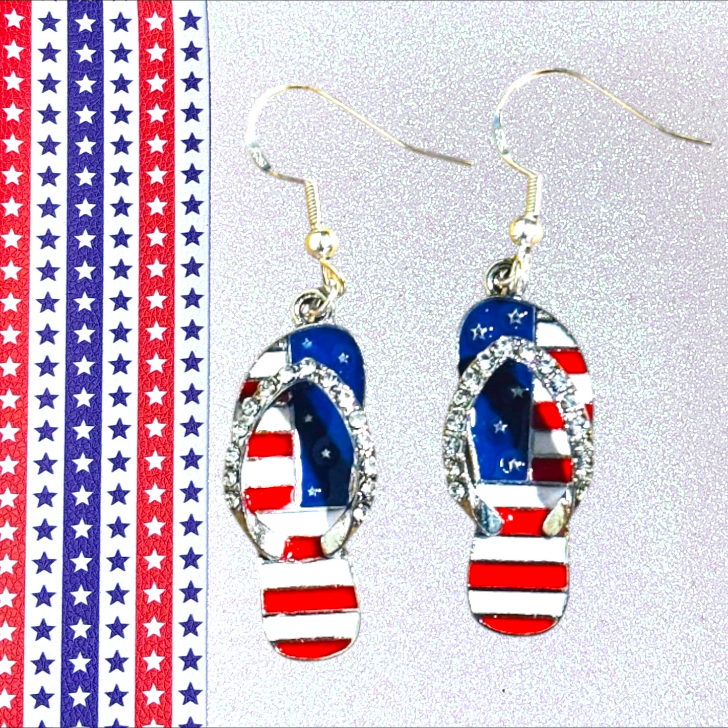 Patriotic Sandal Earrings