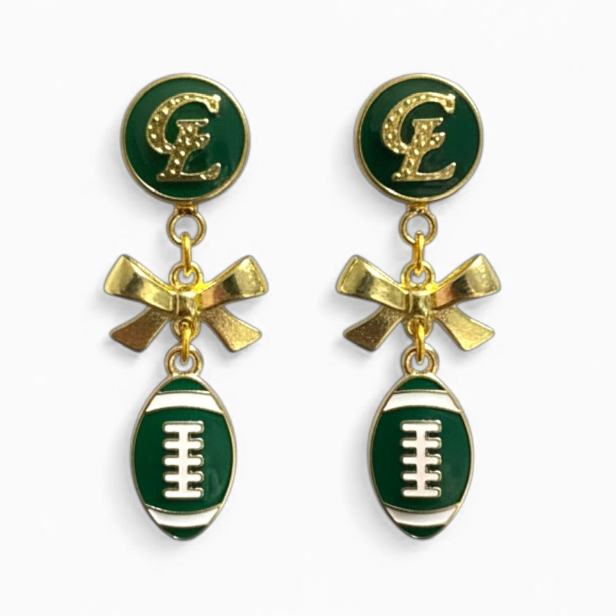 CL Stud Football Earrings