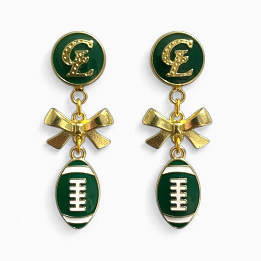 CL Stud Football Earrings