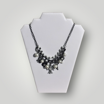 Pearl & Charm Chain Necklace