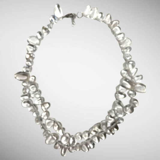 Double Strand Clear Glass Necklace