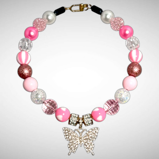 Pet Necklace - Pink - Medium
