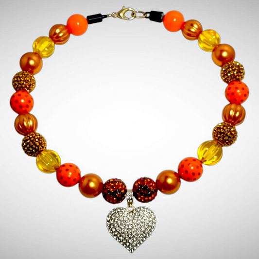 Pet Necklace - Orange - Large