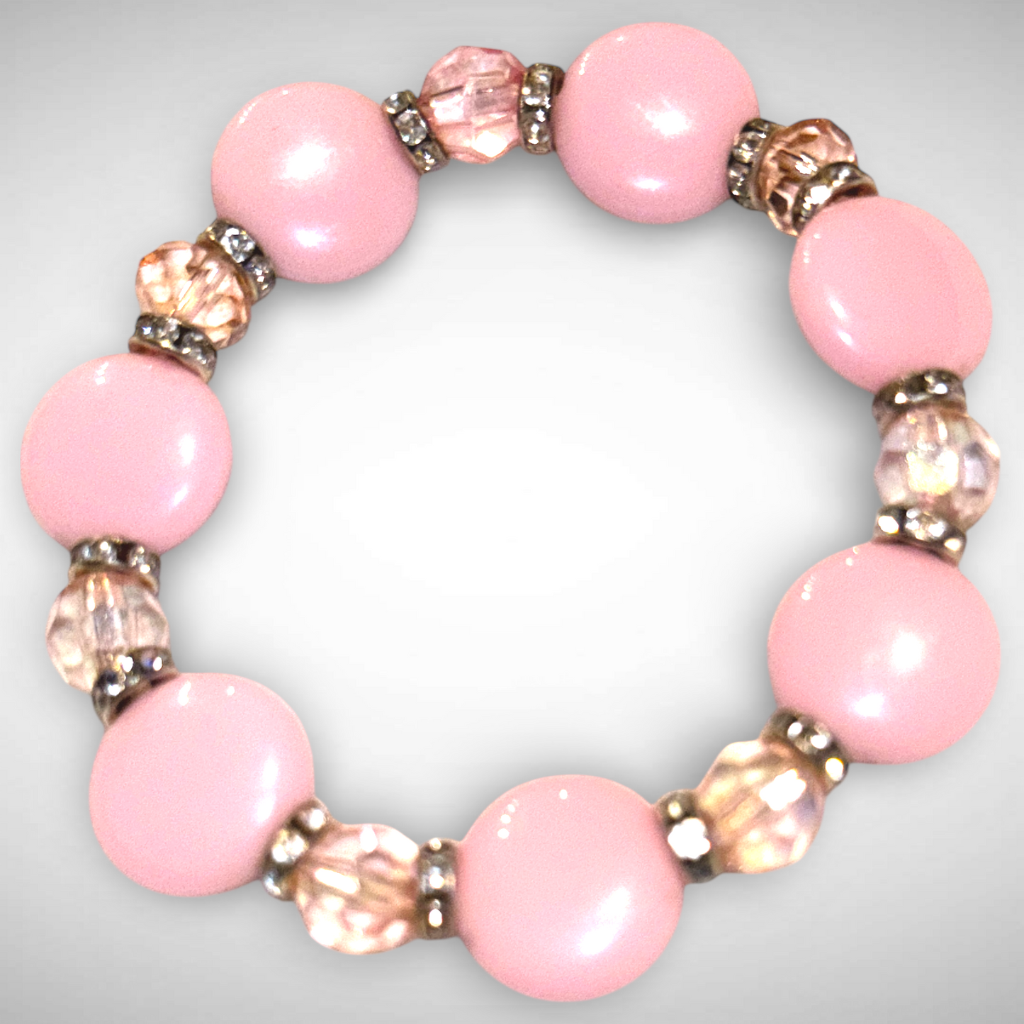 M&M Beads - Stretch Bracelet in Multiple Spring Colors