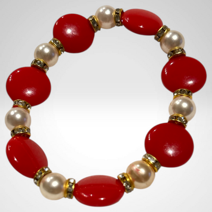 M&M Beads - Stretch Bracelet in Multiple Spring Colors