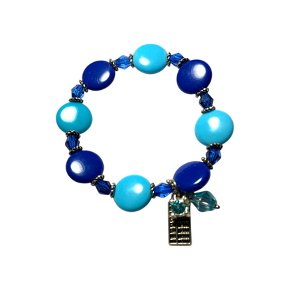 M&M Beads - Stretch Bracelet in Multiple Spring Colors