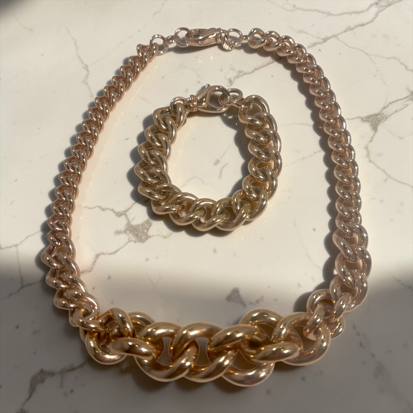 Rose Gold Necklace Set