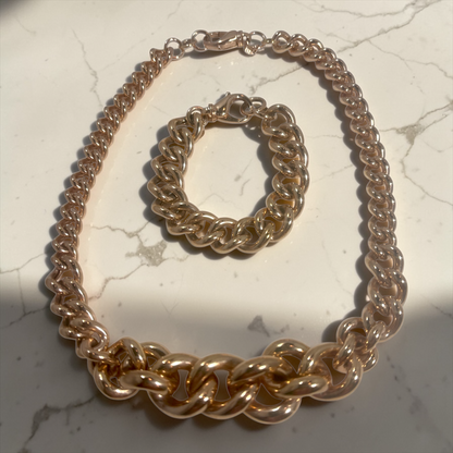 Rose Gold Necklace Set