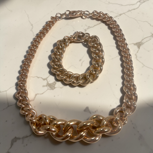 Rose Gold Necklace Set