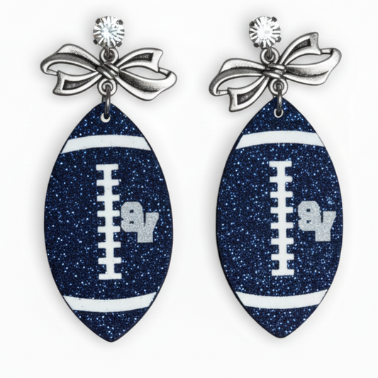 SV Cat Eye Football Earrings
