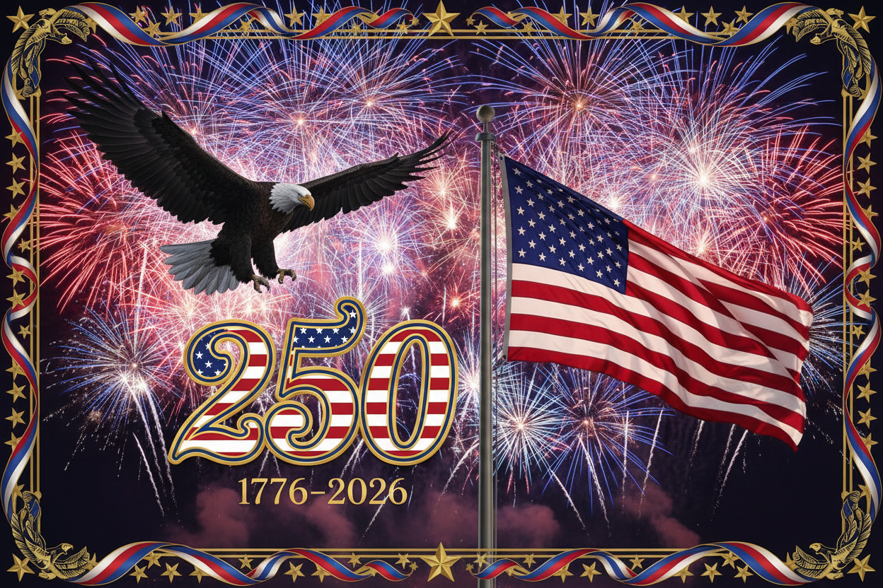 America 250th celebration landscape