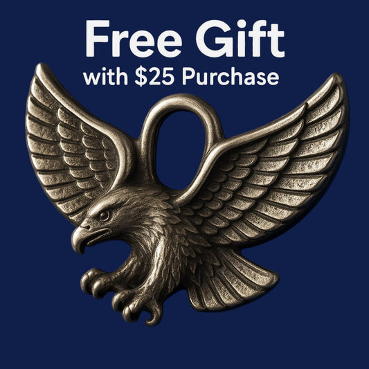 Rose Beads and Bows antique silver eagle charm with detailed wings and talons, 1 inch wide metal alloy.