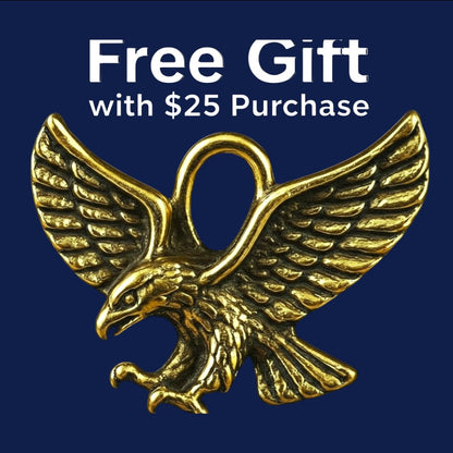 Rose Beads and Bows antique gold eagle charm with detailed feathers, 1 inch wide metal alloy.